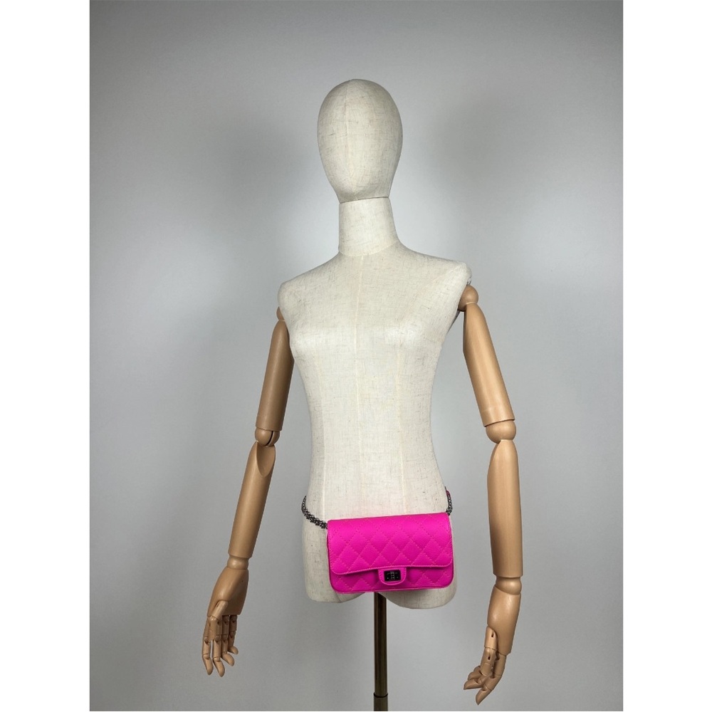 CHANEL Quilted 2.55 Reissue Flap mini Belt Bag Fluorescent Pink - Picture 10 of 11